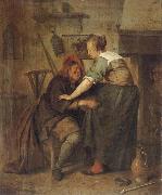 Jan Steen The Indiscreet inn guest oil